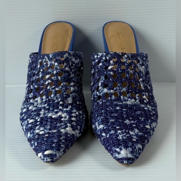 Blue & White Braided Mules - Picture 3 of 8